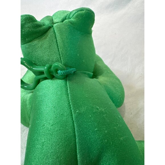 Vintage Bubblegum Friends Green Fabric Frog Plush Toy Squishy 8" - Picture 4 of 5